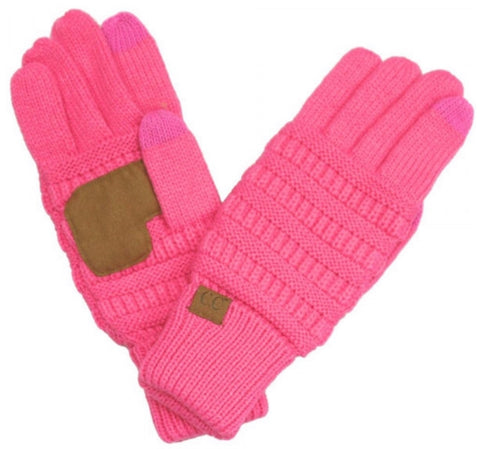 New candy pink CC beanie gloves