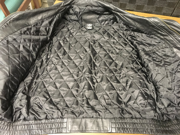 Expressions Genuine leather coat size large pre owned
