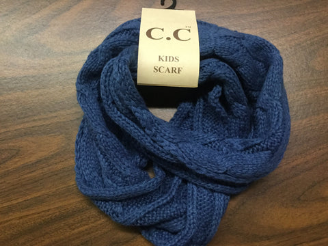 Kids Dark denim CC infinity scarf