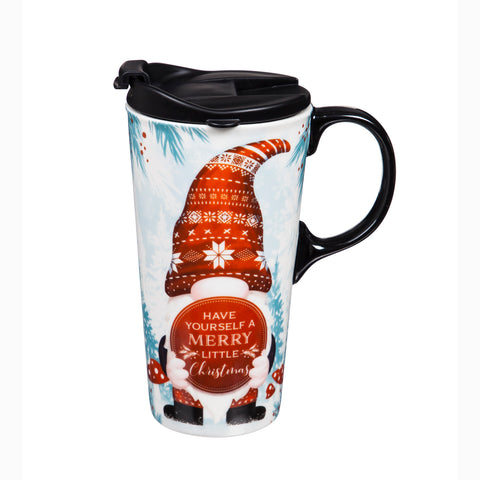 Christmas Gnome Travel Cup and Puzzle Gift Set