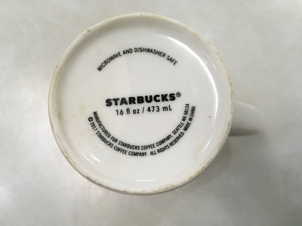 Starbucks striped Love heart 16 oz mug Estate