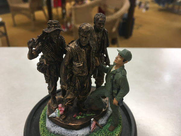 WE STAND TOGETHER under glass limited edition Vietnam War memorial figurine