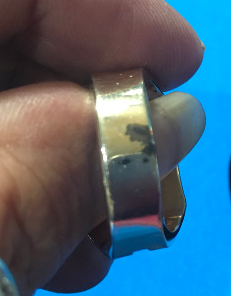 Vintage CZ solitaire men’s gold design ring sz 9