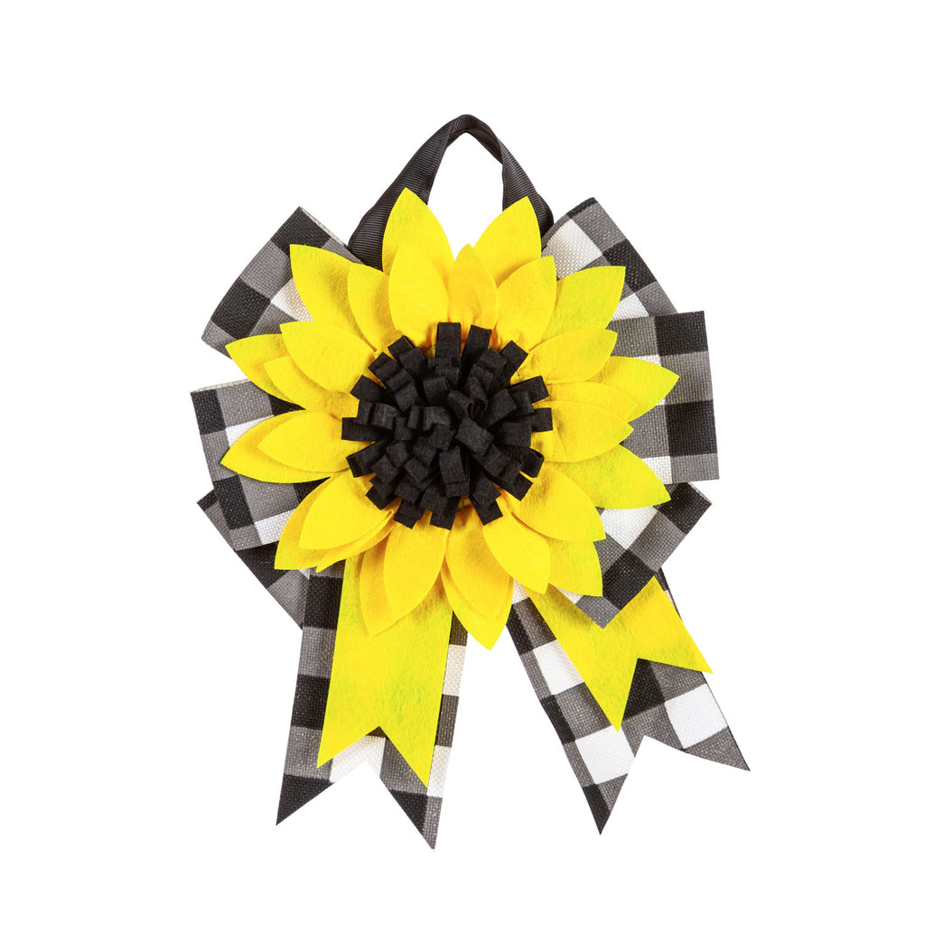 Sunflower Door Tag Bow
