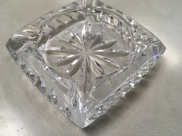 Crystal Daisy Star Ashtray Vintage