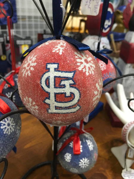 St Louis Cardinals red frosted LED ornament