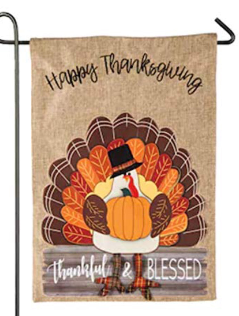 Thankful and Blessed garden flag