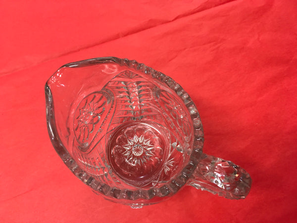 Glass pinwheel sawtooth ridge creamer Estate