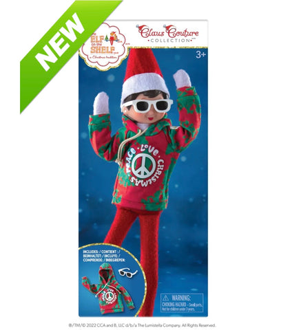 CLAUS Couture Groovy Greeting Hoodie Elf on the Shelf