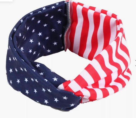 Patriotic Cross Knot Hairband