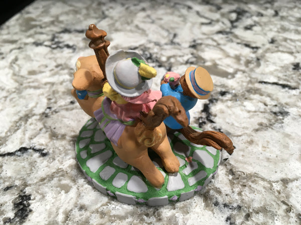 Vintage Avon 1993 Kathy Jeffers Carousel Bunny Flowers pre owned