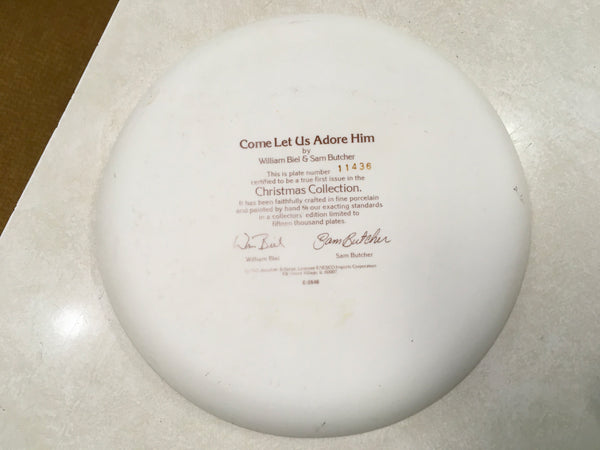 1981 Precious Moments Enesco plate Adore Him