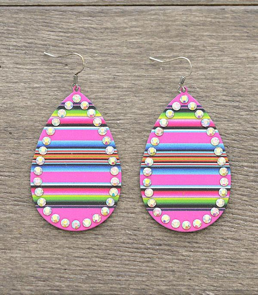 Serape Tear Drop Earrings
