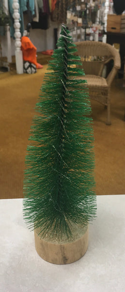 LED Color Changing Bottlebrush Trees, Green, Set of 3