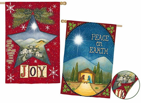 Peace on Earth Suede House Flag