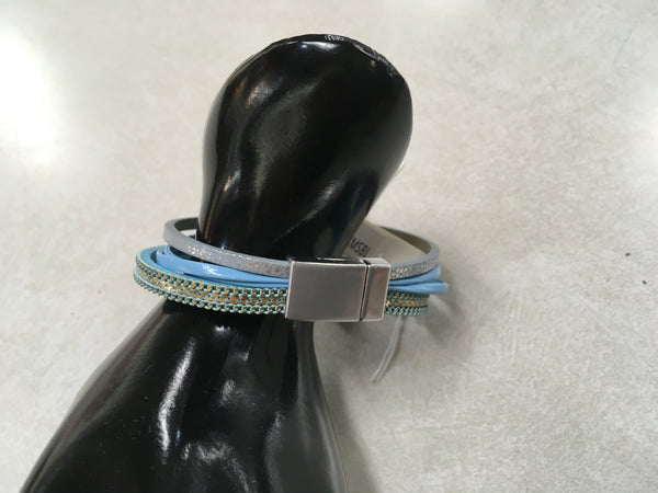 Turquoise druzy magnetic bracelet