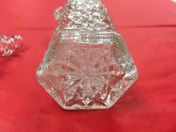 Vintage Wexford glass pattern Vinegar Oil Cruet decanter preowned
