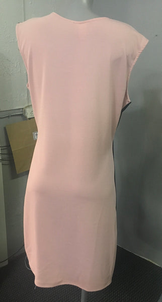 Pink Blush sleeveless ruched dress PLUS