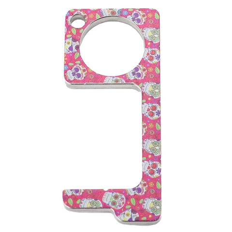 Pink Sugar Skull Door Opener keychain