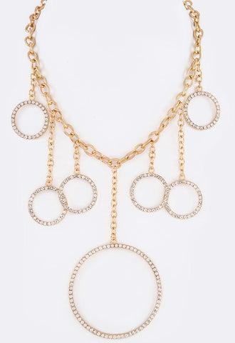 Gold Rhinestone iconic necklace