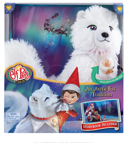 An Artic Fox Tradition Elf on the Shelf Pet