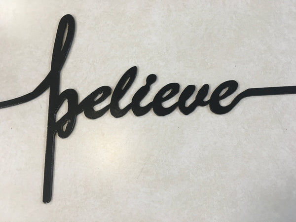 BELIEVE Cross home wall decor