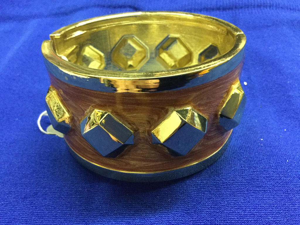 Bronze gold Aztec style bracelet