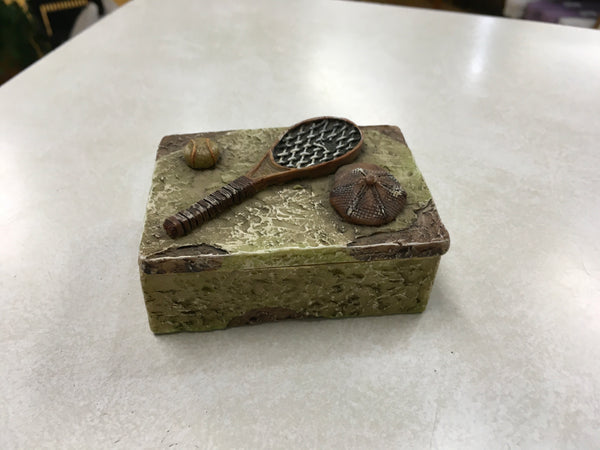 Sports Tennis poly stone trinket box