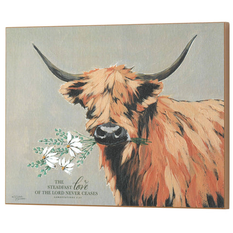 Cow Steadfast Love Inspirational Wall Plaque