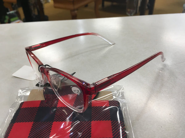 Red 2 Tone frame Reading Glasses 1.25