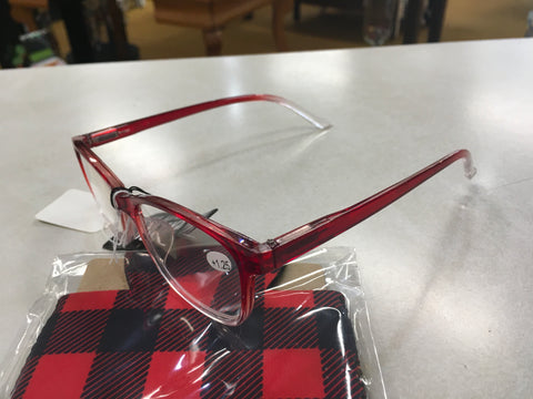 Red frame Reader eyeGlasses 1.25
