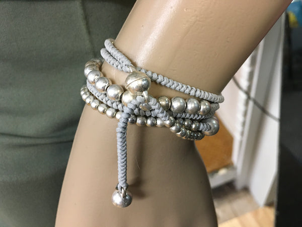 Gray Paracord Wrap Bracelet