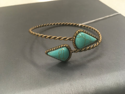Turquoise antique gold bracelet