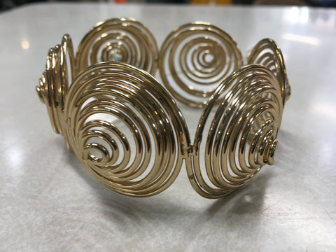 Gold spiral bracelet