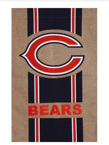 Chicago Bears Burlap house flag
