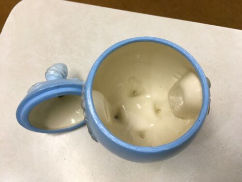 Vintage Arnels baby blue and silver egg with lid